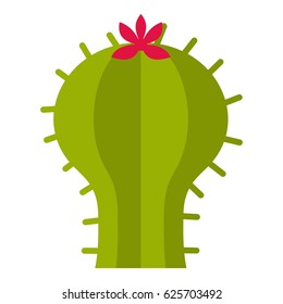 Astrophytum cactus icon flat isolated on white background vector illustration