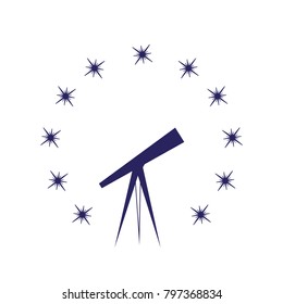 Astrotourism icon, astro-tourism logo, astro tourism vector.