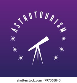 Astrotourism icon, astro-tourism logo, astro tourism vector.