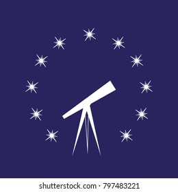 astrotourism icon, astrotourism logo, vector.