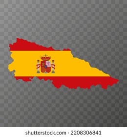 Mapa de Asturias, región de España. Ilustración vectorial.