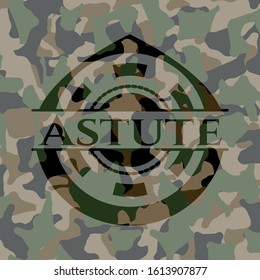 Astute Camo Emblem Vector Illustration Detailed Stock Vector (Royalty ...