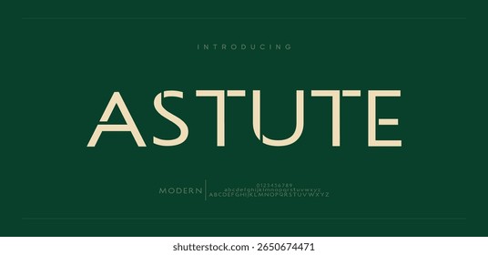 Astute Font Uppercase Lowercase and Number. Classic Lettering Minimal Fashion Designs. Typography modern serif fonts regular decorative vintage concept. vector illustration