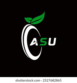 ASU creative minimalist letter logo. ASU unique vector initials alphabet letter logo design 