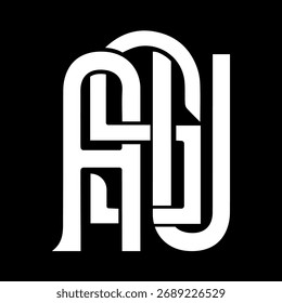 Design da letra ASU. Projeto do logotipo da tecnologia da letra ASU. ASU Monogram design logotipo para um empresário e empresa