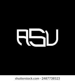 ASU logo design, ASU simple and modern logo. ASU luxurious alphabet design  