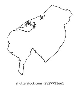 Asuncion department map, department of Paraguay. Vector illustration.