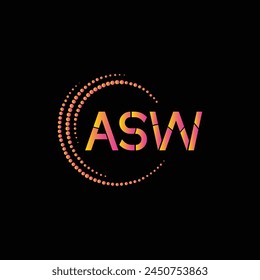 ASW Letter Initial Logo Design Template Vector Illustration
