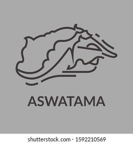 Aswatama Puppet Line Vector Icon