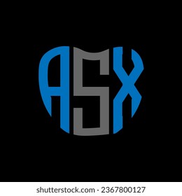 ASX letter logo creative design. ASX unique design.
