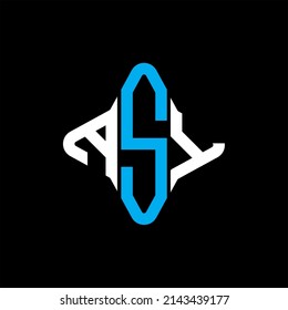 ASY letter logo creative design with vector graphic