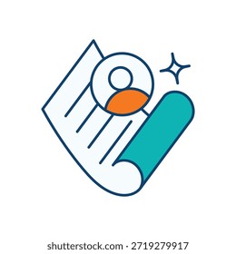 Aplicação de asilo Ícone vetorial ilustração de stock