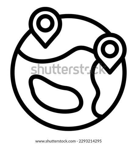 Asylum global location icon outline vector. Migration family. War refugee