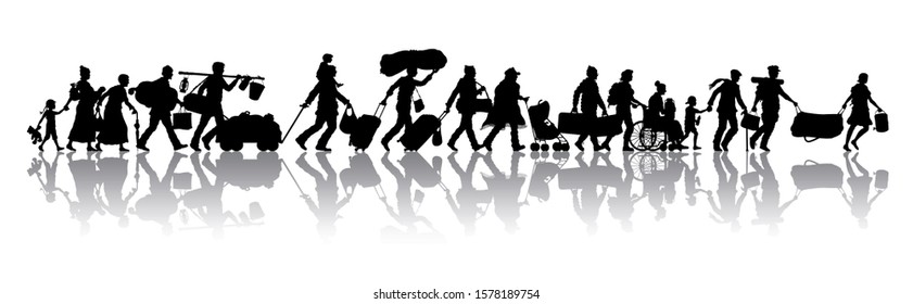 Homeless Person Silhouette Vector Stock Vectors Images Vector Art   Asylum Seekers Silhouette Objects Shadows 260nw 1578189754 