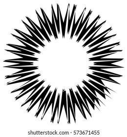 Asymmetric edgy circular shape(s) on white