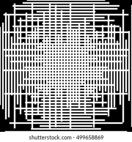 Asymmetric grid mesh pattern. irregular monochrome abstract texture