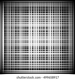 Asymmetric grid mesh pattern. irregular monochrome abstract texture