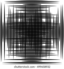 Asymmetric grid mesh pattern. irregular monochrome abstract texture