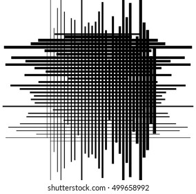 Asymmetric grid mesh pattern. irregular monochrome abstract texture