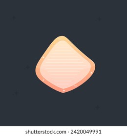 Asymmetrisches Orange Rhomb Note Pad Symbol Fenster isolierter Vektorgrafik