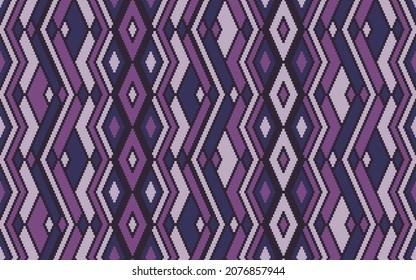 Asymmetric rhombus ethnic motifs vector geometric pattern. Mosaic chevron texture aboriginal ornament. Tapestry endless pattern. Interior decor hipster ornament. Cute background.