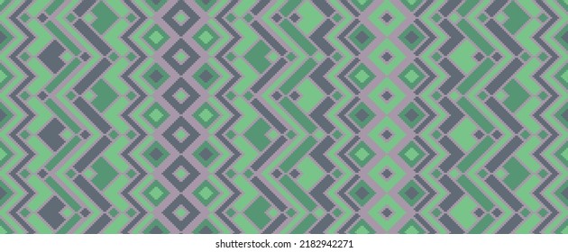 Asymmetric rhombus ethnic motifs vector geometric pattern. Mosaic chevron texture peruvian ornament. Fabric repeating pattern. Interior abstract decor ornament. Ethnic ornamental motif