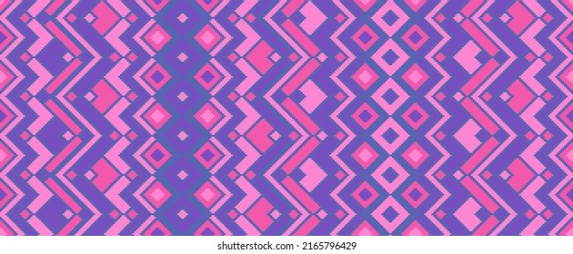 Asymmetric rhombus traditional motifs vector geometric pattern. Embroidery batik patchwork american ornament. Rug repeating pattern. Interior decor bohemian ornament. Cloth wallpaper print.