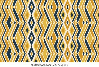 Asymmetric rhombus traditional motifs vector geometric pattern. Mosaic chevron texture persian ornament. Fabric repeating pattern. Interior decor simple ornament. Cloth wallpaper print.