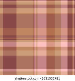 Asymmetric tartan vector fabric, dog tooth pattern texture check. Picnic blanket background plaid textile seamless in orange and red colors palette.