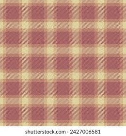 Asymmetrischer Tartanvektor nahtlos, Bettwäsche Textilgewebe Check. Rabatt Hintergrundtextur Plaid Muster in rot und orange Farbe.