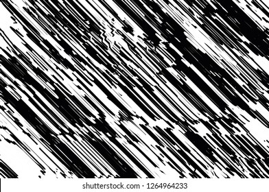 Asymmetric texture with doodles, hatching, stripes, scratch, interference. Grunge Pattern. Vector illustration.