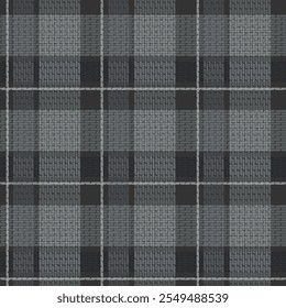 Asymmetric three stripes plaid pattern