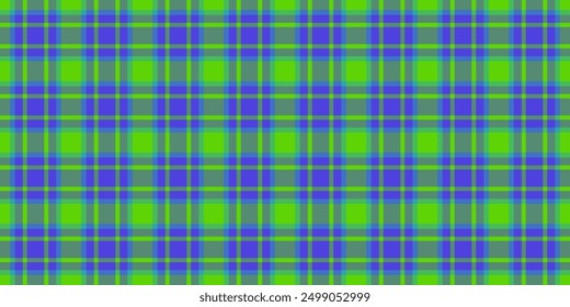Asymmetric vector seamless background, funky plaid textile fabric. Famous check texture tartan pattern in mint and green color.