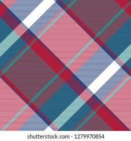 Asymmetrical abstract check plaid seamless pattern. Vector illustration.