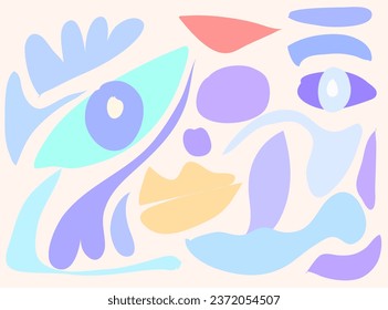 An asymmetrical backdrop that abstractly depicts the expression of someone's depression.