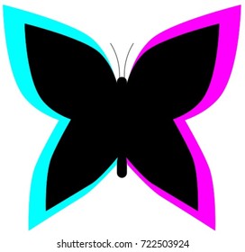 Asymmetrical Butterfly Vector