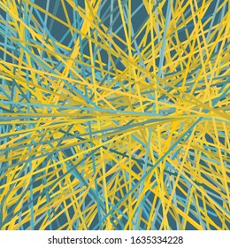 Asymmetrical Chaotic Lines Abstract Intersecting Stripes Vector Illustration