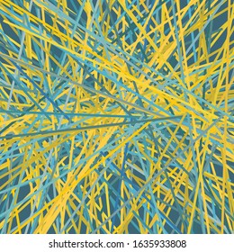 Asymmetrical Chaotic Lines Abstract Intersecting Stripes Vector Illustration