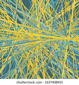 Asymmetrical Chaotic Lines Abstract Intersecting Stripes Vector Illustration