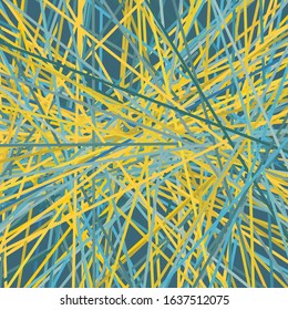 Asymmetrical Chaotic Lines Abstract Intersecting Stripes Vector Illustration