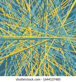 Asymmetrical Chaotic Lines Abstract Intersecting Stripes Vector Illustration