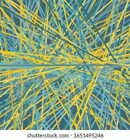 Asymmetrical Chaotic Lines Abstract Intersecting Stripes Vector Illustration