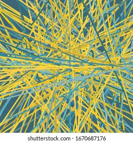 Asymmetrical Chaotic Lines Abstract Intersecting Stripes Vector Illustration