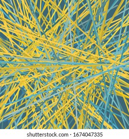 Asymmetrical Chaotic Lines Abstract Intersecting Stripes Vector Illustration