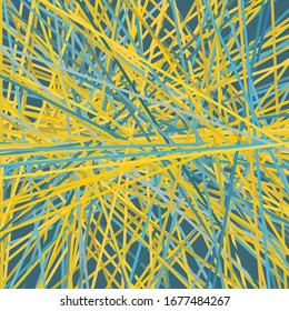 Asymmetrical Chaotic Lines Abstract Intersecting Stripes Vector Illustration