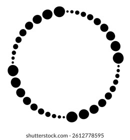 Asymmetrical Dotted Circle Dynamic Circular Design Element