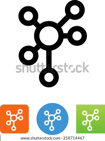 Asymmetrical hub icon