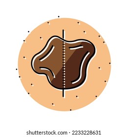 asymmetrical mole melanoma color icon vector. asymmetrical mole melanoma sign. isolated symbol illustration