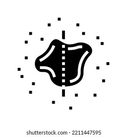 asymmetrical mole melanoma glyph icon vector. asymmetrical mole melanoma sign. isolated symbol illustration
