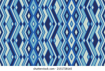 Asymmetrical rhombus ethnic motifs vector geometric pattern. Mosaic chevron texture persian ornament. Textile repeat pattern. Interior decor trendy ornament. Ikat tribal design.